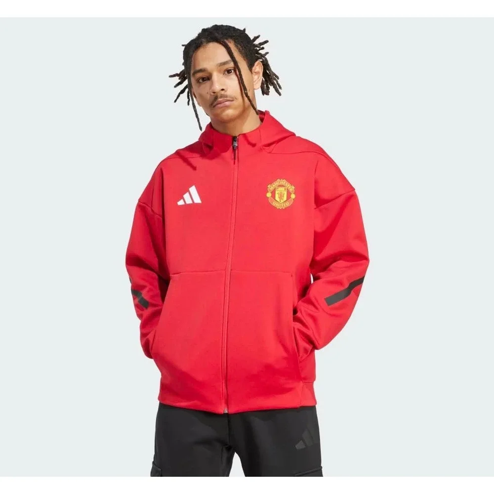 Mens Size XL Adidas Manchester United Z.N.E. Anthem Full Zip Jacket Red JN2901